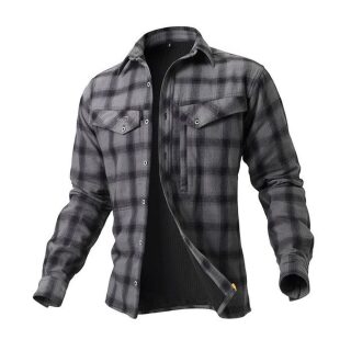 Geoff Anderson - Ezmar Flanellhemd gefüttert - grau 3XL