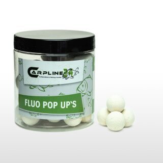 Carpline24 - Fluo Pop Ups - Weiß 16 mm Bloodworm