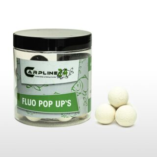 Carpline24 - Fluo Pop Ups - Weiß 20 mm Leber