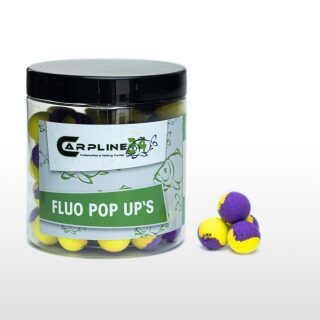 Carpline24 - Two Tone Fluo Pop Ups - Purple / Gelb 16 mm Thunfisch