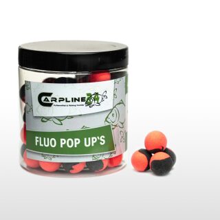 Carpline24 - Two Tone Fluo Pop Ups - Schwarz / Rot 16 mm Robin Red