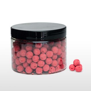 Mini Fluo Boilies gelocht - Pink - 9 mm