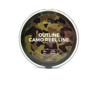 Avid Carp Outline Camo Reel Line - 18lb 1000m