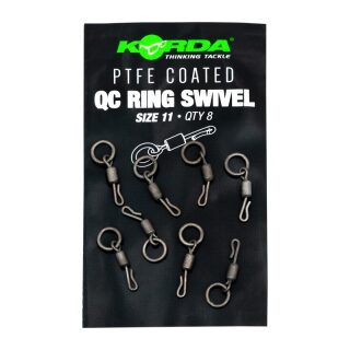 Korda PTFE QC Ring Swivel Size 11 (8pcs)