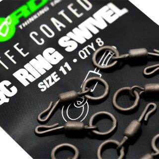Korda PTFE QC Ring Swivel Size 8 (8pcs)