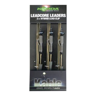 Korda Leadcore Leader Lead Clip Weed / Silt - 1m