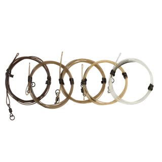 Korda Dark Matter Leader Size 8 Ring Swivel Gravel Khaki 40lb - 1m