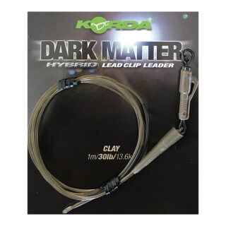 Korda Dark Matter Leader Hybrid Lead Clip Clear 40lb - 1m