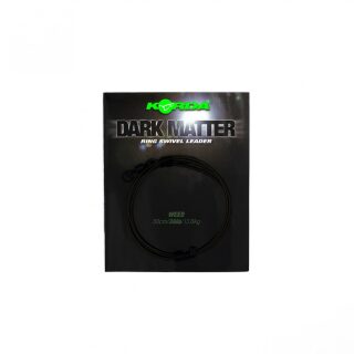 Korda Dark Matter Leader Size 8 Ring Swivel Weed 40lb - 50cm