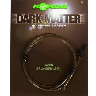 Korda Dark Matter Leader QC Swivel 50cm Clear 40lb