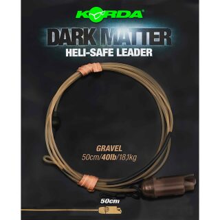Korda Dark Matter Leader Heli Safe Gravel 40lb - 50cm
