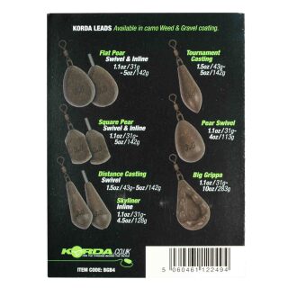 Korda Square Pear Inline Blister (2 pcs) 4oz/112gr