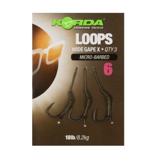 Korda Loop Rigs DF Wide Gape X (18lb) 6