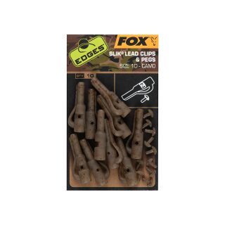 Fox - Edges Camo Slik Lead Clip & Pegs - Size 10