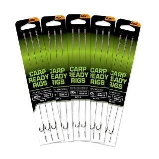 Fox - Carp Ready Rigs x 3 - Wide Gape Size 4 (25lb)