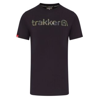 Trakker CR Logo T-Shirt Black Camo