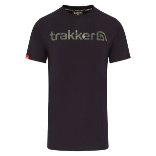 Trakker CR Logo T-Shirt Black Camo - S