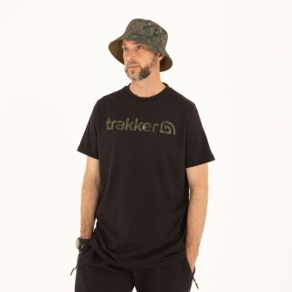 Trakker CR Logo T-Shirt Black Camo - XXL