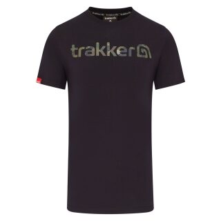 Trakker CR Logo T-Shirt Black Camo - XXXL
