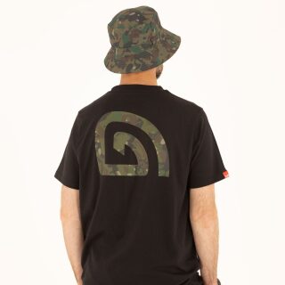 Trakker CR Logo T-Shirt Black Camo - XXXL