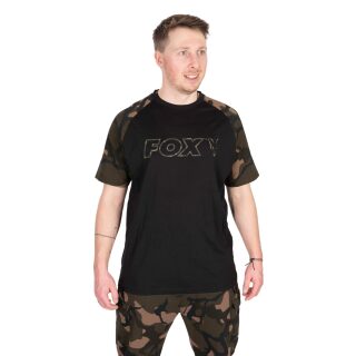 Fox - Black/Camo Outline T-Shirt - S