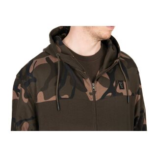 Fox - LW Khaki/Camo Split Zip Hoody- M