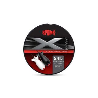 Spomb - X Pro Braid Grey  0.18mm 24lb - 300m