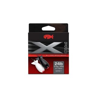 Spomb - X Pro Braid Grey  0.18mm 24lb - 300m