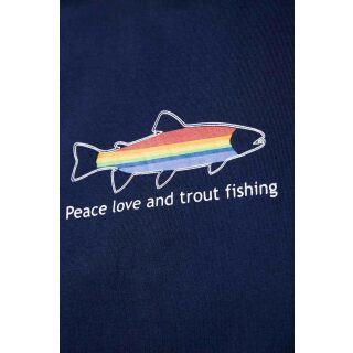 Geoff Anderson - Organic T-Shirt Peace Trout - navy/blau M