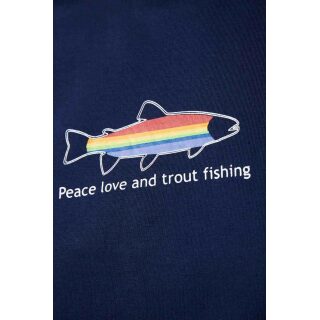 Geoff Anderson - Organic T-Shirt Peace Trout - navy/blau 2XL
