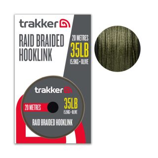 Trakker Raid Braided Hooklink 35lb 15.9kg - 20m