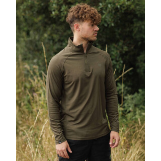 Korda Kool UPF Zip Jersey Dark Olive S