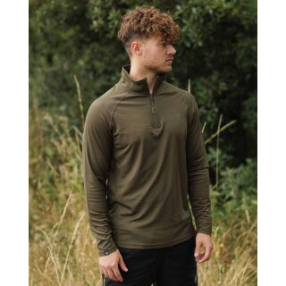 Korda Kool UPF Zip Jersey Dark Olive XL