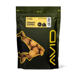 Avid Carp Creamy Scopex Boilies - 1 kg 20 mm
