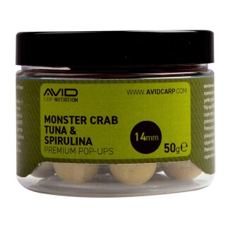Avid Carp Pop-Ups - Monster Crab-Tuna & Spirulina 14mm 50g