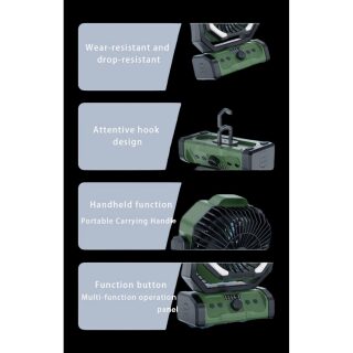 Holdcarp Rechargeable DoubleMotor Fan