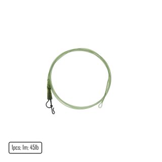 Poseidon Fluorocarbon Core Leader with Full Metal Lead Clip grün