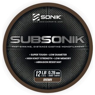 Sonik Subsonik Brown 18lb 0.35mm - 3000m