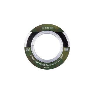 Sonik Subsonik Invisicam Snag Leader 45lb 0.55mm - 100m