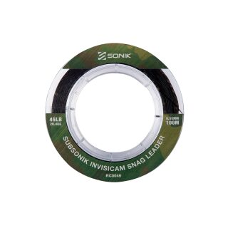 Sonik Subsonik Invisicam Snag Leader 55lb 0.60mm - 100m