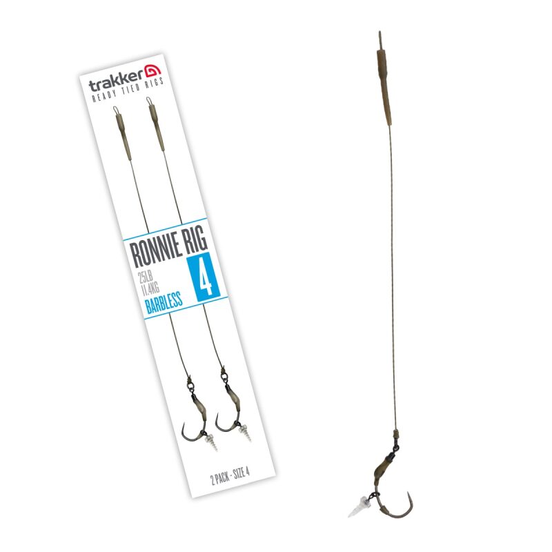 Trakker Ronnie Rig 2 Pack Size 4 - Barbless, 6,99