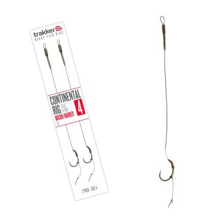 Trakker Continental Ready-Tied Rig 2 Pack Size 4