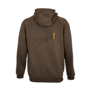 Avid Carp Compound Zip Hoodie Peat Brown - M