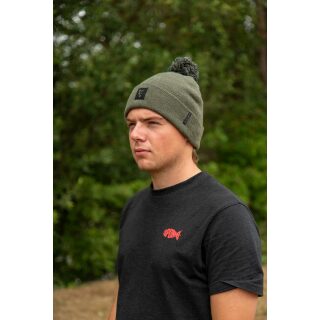 Fox Green-Black Collection Bobble Hat