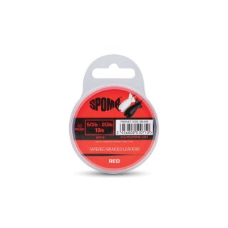 Spomb Tapered Braided Leaders Red 3pcs 50lb-20lb