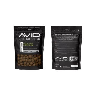 Avid Carp Crab, Tuna & Spirulina Boilies - 1kg 20mm