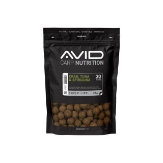 Avid Carp Crab, Tuna & Spirulina Boilies - 2,5kg 20mm