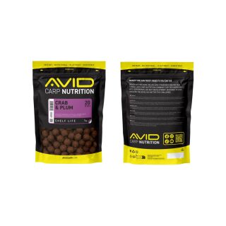 Avid Carp Crab & Plum Boilies - 1kg 20mm