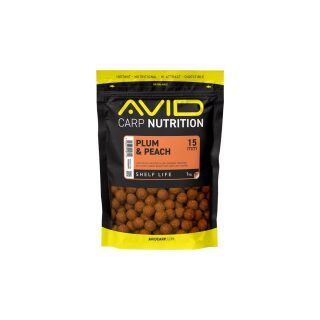 Avid Carp Plum & Peach Boilies - 1kg 15mm
