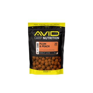Avid Carp Plum & Peach Boilies - 1kg 20mm
